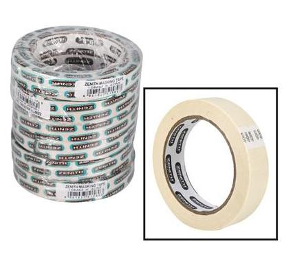 Zenith Masking Tape - Bulk Pack of 6 - 18mm x 40m