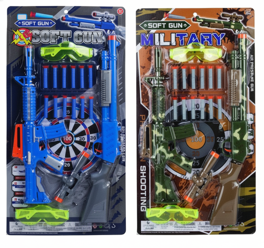 Gun Rifle Suction Dart Set (17 Piece) - Assorted