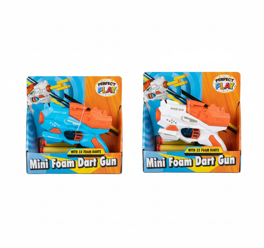 Gun Foam Dart Mini Shooter - 12 cm - Assorted Colors - 4 Pieces