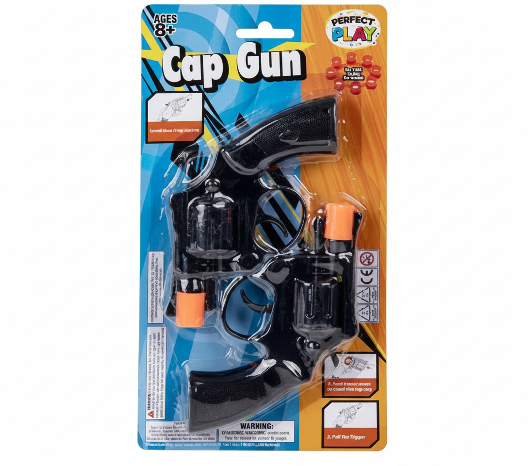 8-Shot Hand Cap Gun in a 2-Piece Set (13 cm)