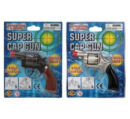 Gun Hand Cap Set - 8 Shot - Metal Die Cast