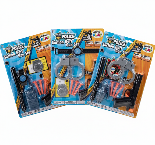 Gun Hand Suction Dart Police Set - Assorted Designs