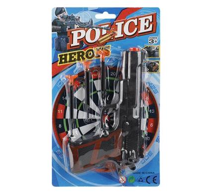 Hand Gun Suction Dart Police Set - Toy Police Accessory