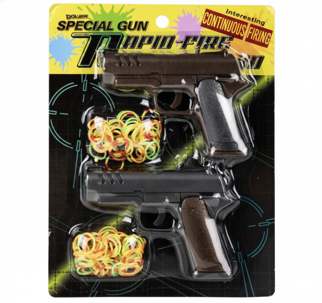 Rubber Band Hand Gun Two Piece Set (24x18 cm)