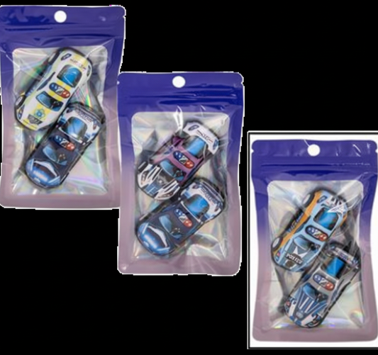 Die Cast Set 2pc Police Pull Back Racers 6.5cm - Various Colors