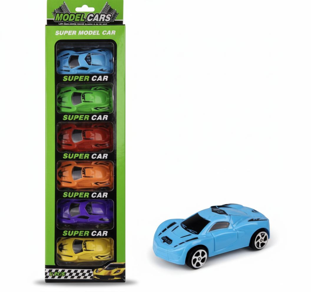 Vehicle Racer Pullback Cars - Pack of 6