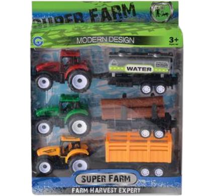 Farm Tractor Play Set - Pack of 3