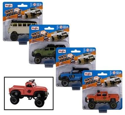 Maisto Dinky Four by Four Rebels - Assorted