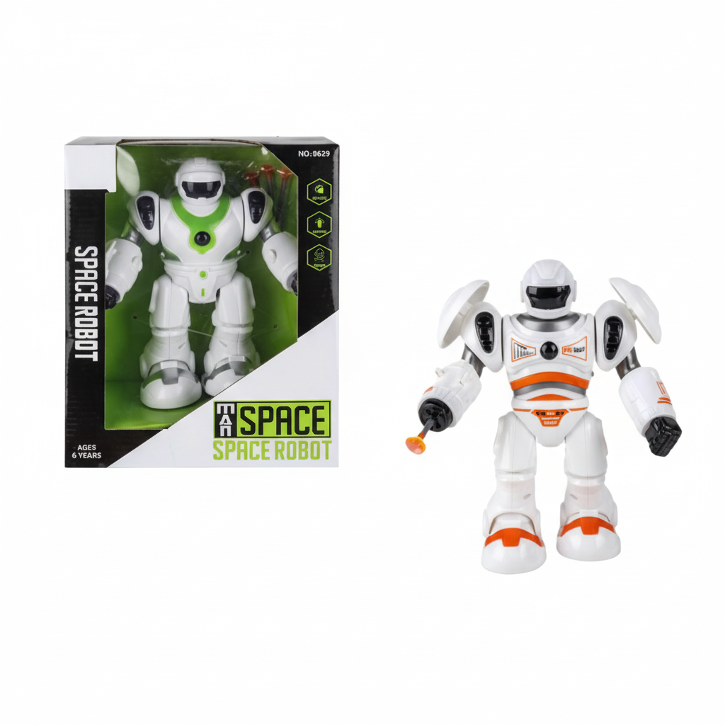 Battery Operated Robot - White - 21 cm