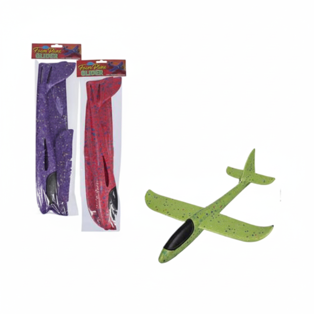 Foam Throwing Airplane Glider - Various Colours
