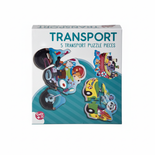 Transport Jigsaw Puzzle - 5 Assorted (19 Pieces)