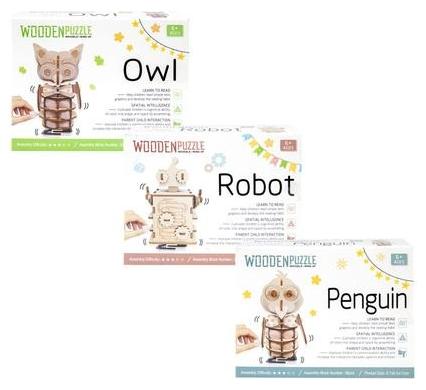 Puzzle Wood Do It Yourself 3D Wind Up - Assorted