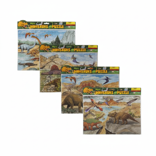 Jigsaw Puzzle - 48 Pieces - Dinosaur - Assorted Designs