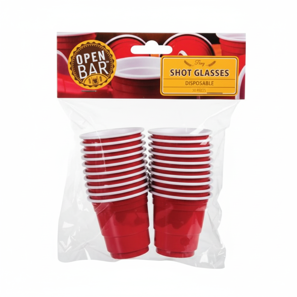 Disposable Plastic Beer Pong Cups (Mini)