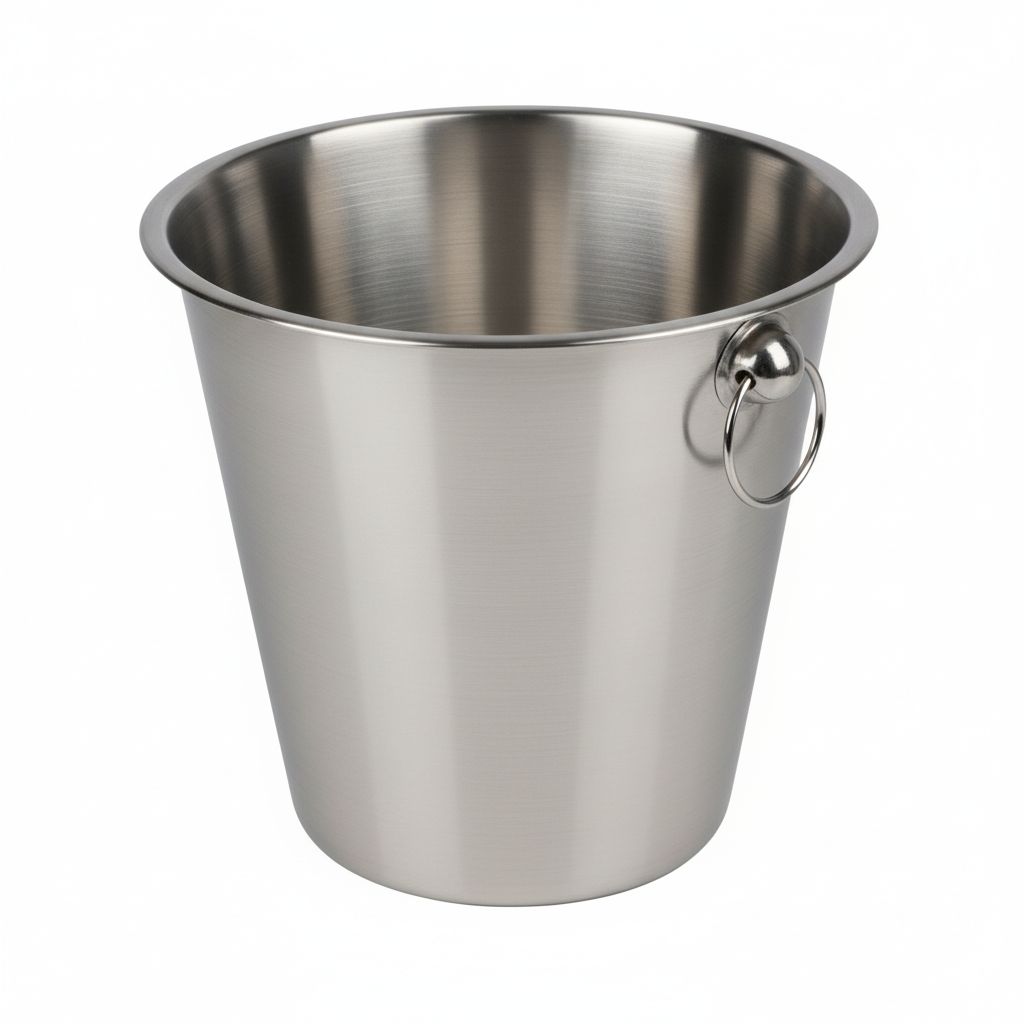Stainless Steel Ice Bucket Cooler (4.5 Litre, 21 cm x 20 cm)