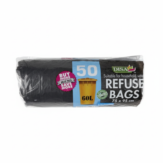 Disa Black Refuse Bags - 50 Pack
