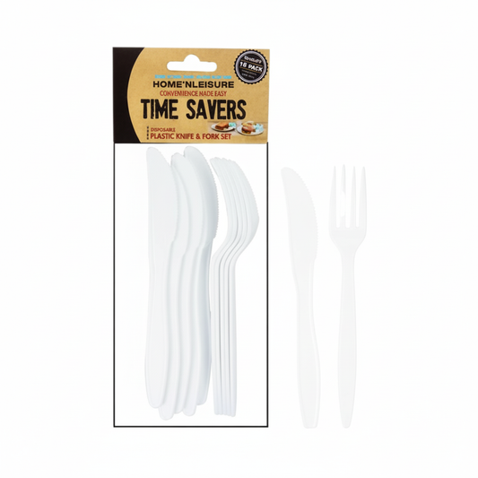 Home N Leisure Cutlery Set - Pack of 10 - 5 Knives and 5 Forks