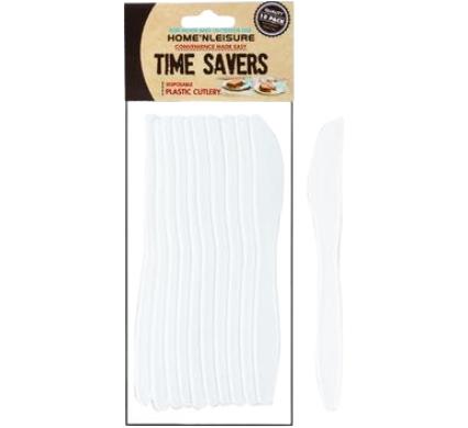 Plastic Cutlery Knives - 10 Piece Pack - White