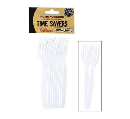 Cutlery Plastic Forks - 10 Pieces Per Pack