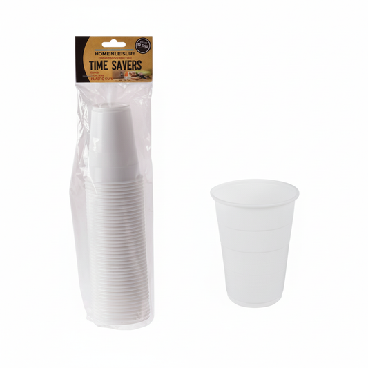 Disposable Foam Picnic Cups - Pack of 40 - 250 ml
