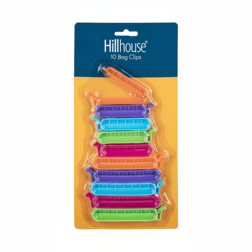Bag Clips in Assorted Sizes (Card of 10)