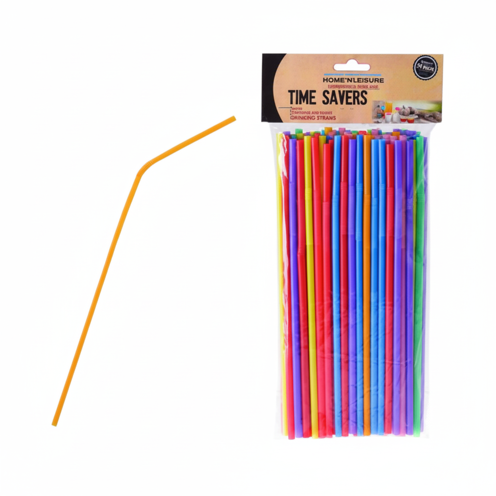 Flexible Drinking Straws (33 cm) - Pack of 70