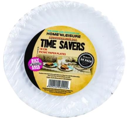 Picnic Plates Paper - 18 cm - 50 Pieces