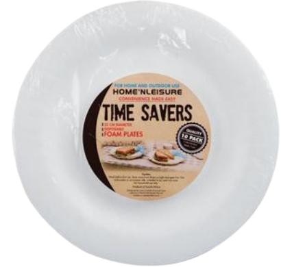 Picnic Plates Foam - 23 cm - 10 Pieces