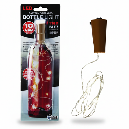 Battery Operated 10 Bulb String Light with Cork