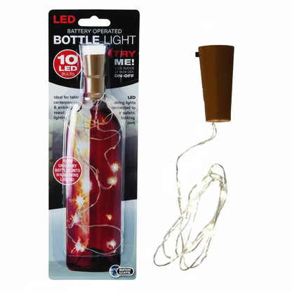 Battery Operated 10 Bulb String Light with Cork
