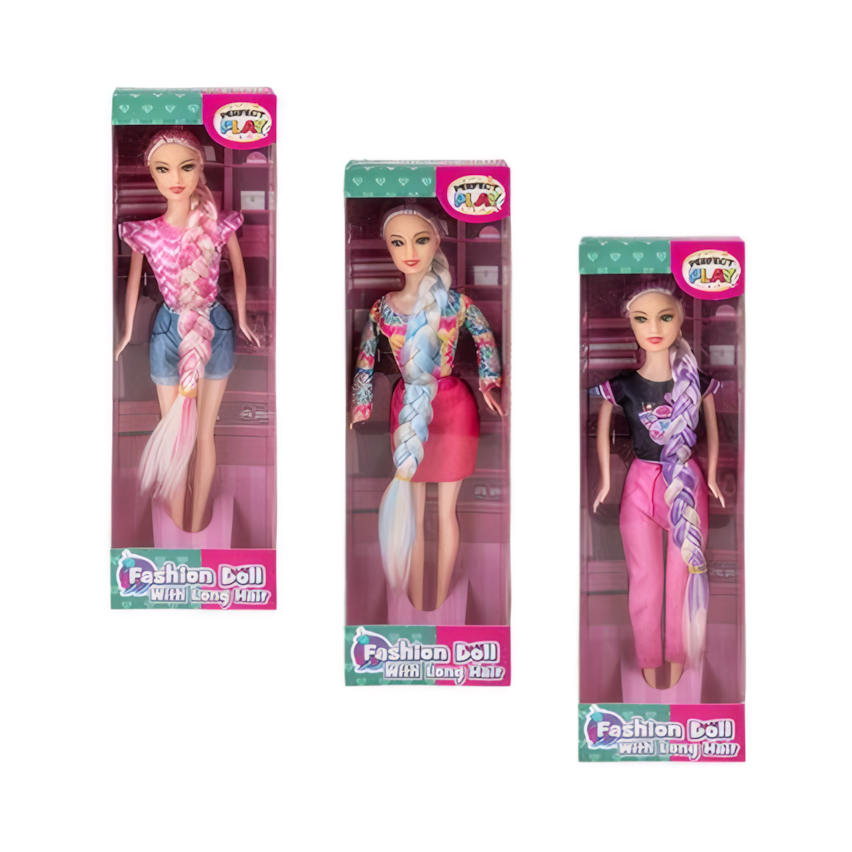 Fashion Doll with Extra Long Hair - 28 cm - Various Colors