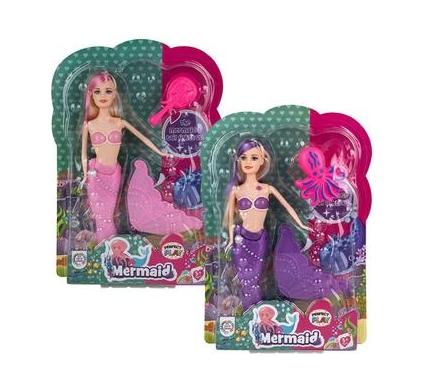 Doll Mermaid with Light Up Tail - 27cm
