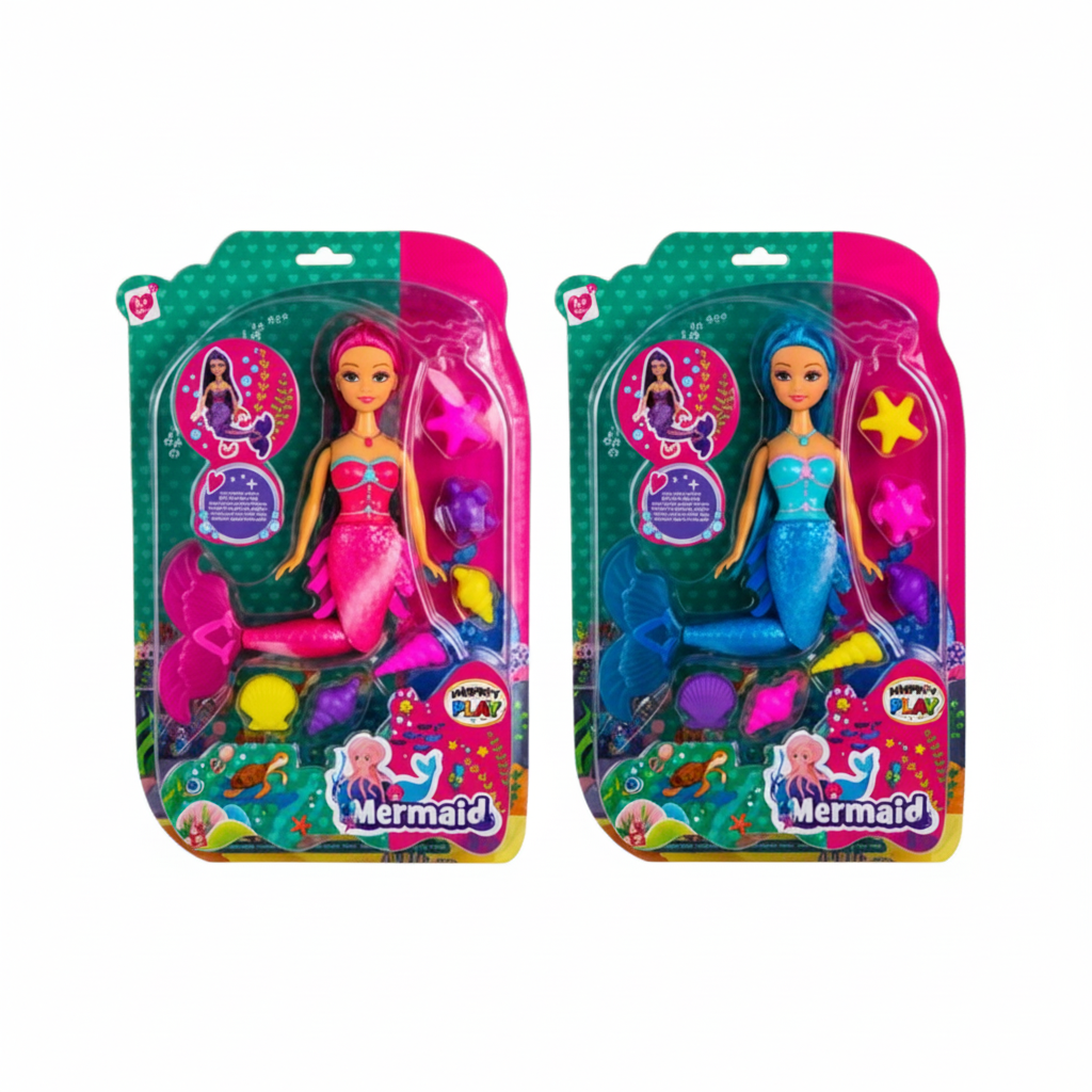 Mermaid Doll with Accessories - 30 cm