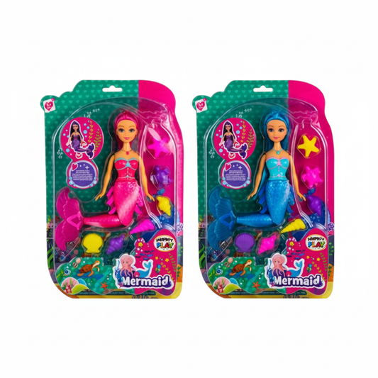 Mermaid Doll with Accessories - 30 cm