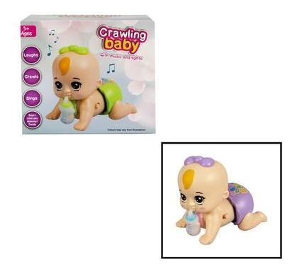 Baby Doll Crawling With Music & Light 13x10cm