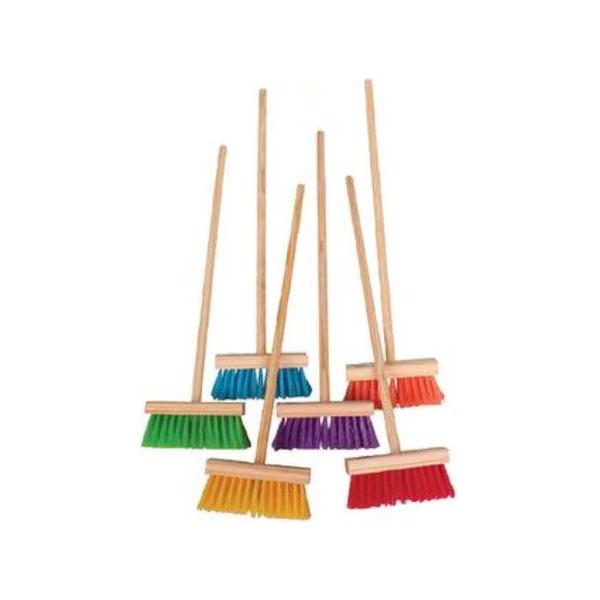 Play Set Cleaning Kids Broom - Wooden - 60 cm - 6 Pack
