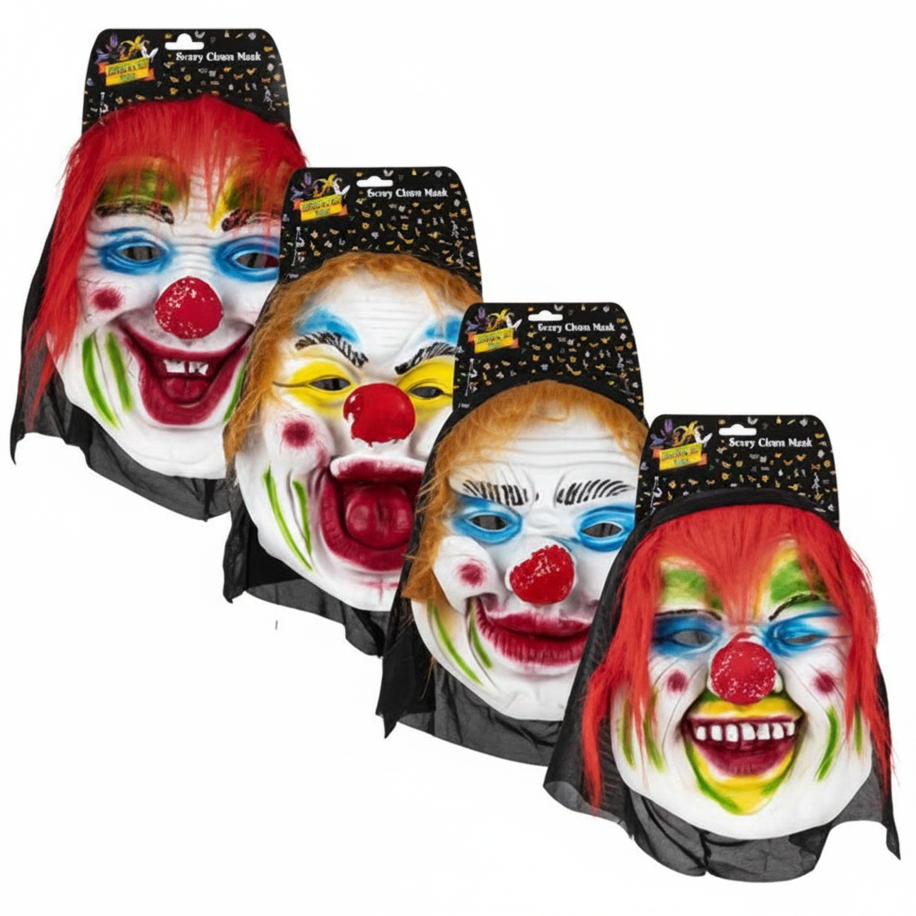 Scary Clown Mask for Dress Up - Various Designs