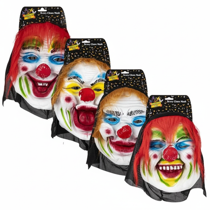 Scary Clown Mask for Dress Up - Various Designs
