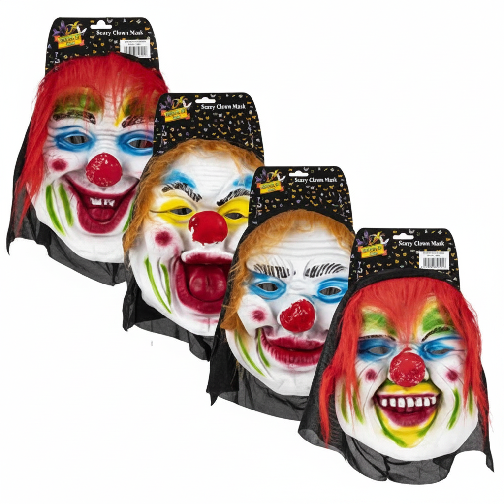 Scary Clown Mask for Dress Up - Various Designs