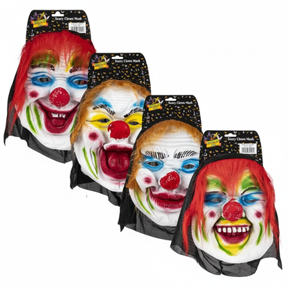 Scary Clown Mask for Dress Up - Various Designs