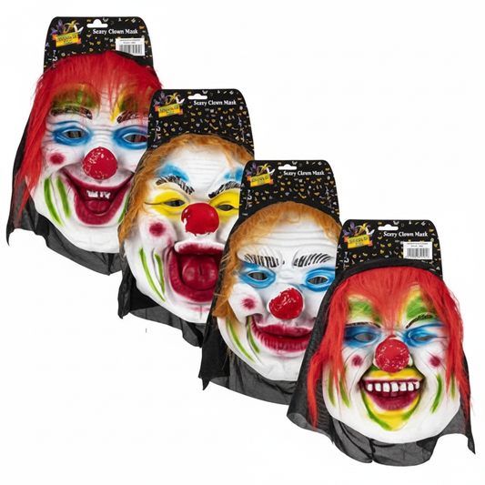 Scary Clown Mask for Dress Up - Various Designs