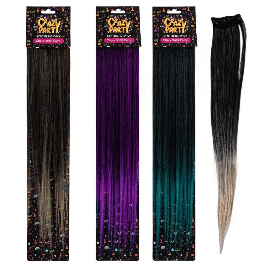 Dress Up Fun Colour Hair Piece - Various Colours