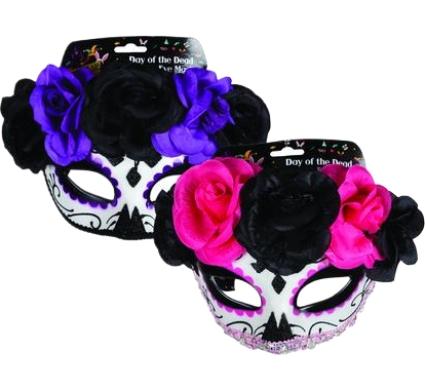 Dress Up Mask - Day of the Dead Flowers