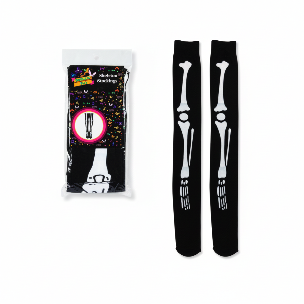 Stockings with Skeleton Design (Thigh High)