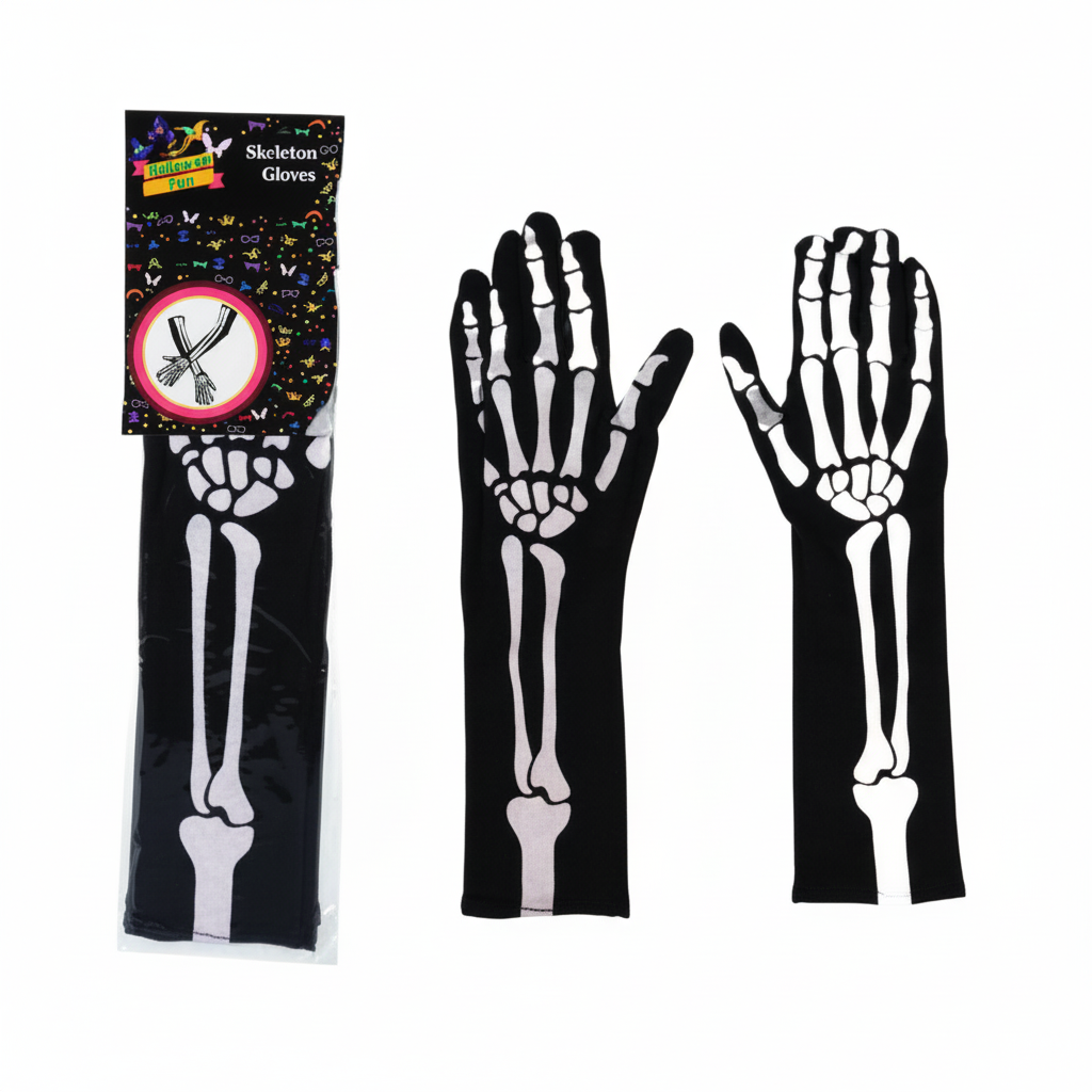 Dress Up Accessories Skeleton Gloves (Long)