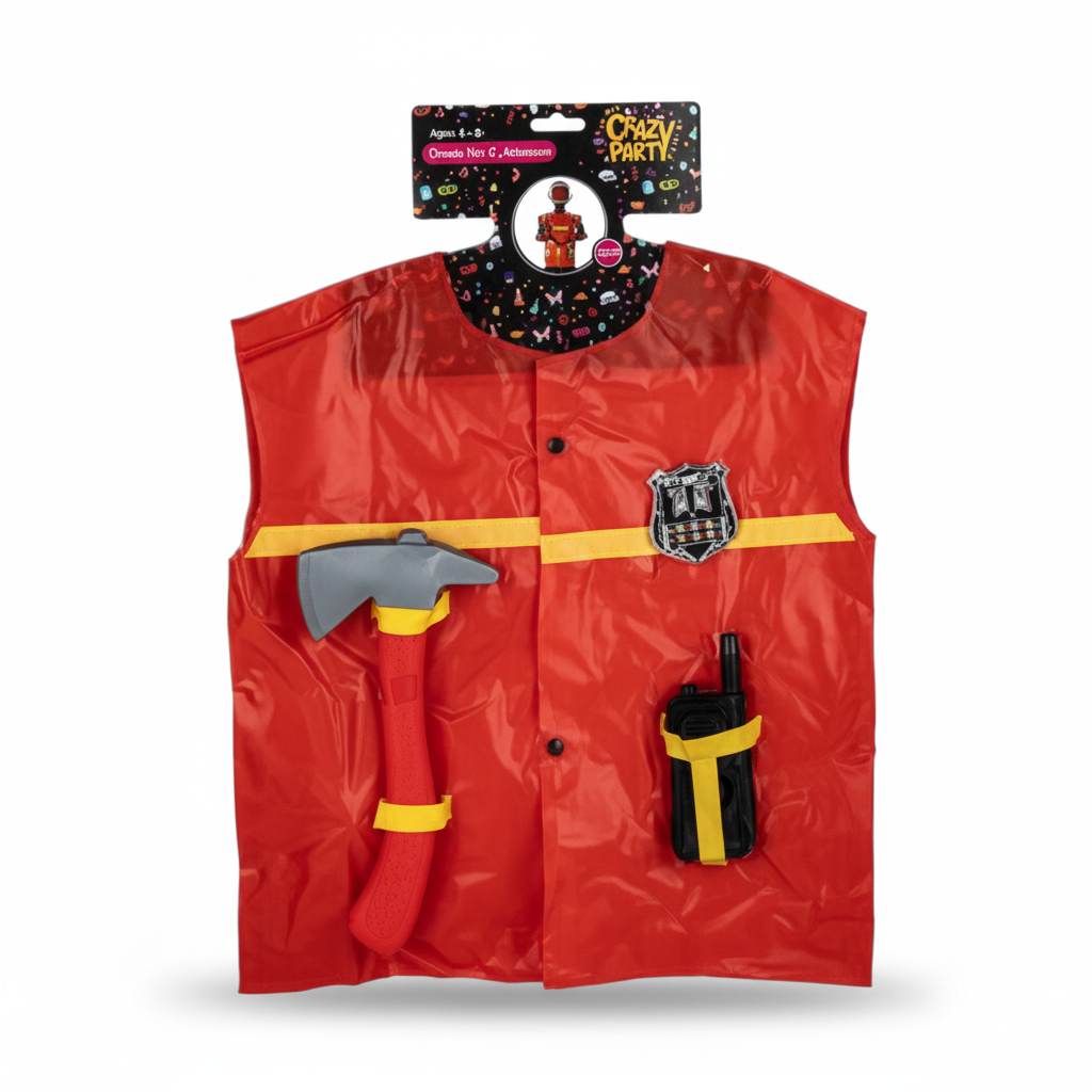 Fireman Dress Up Costume with Accessories
