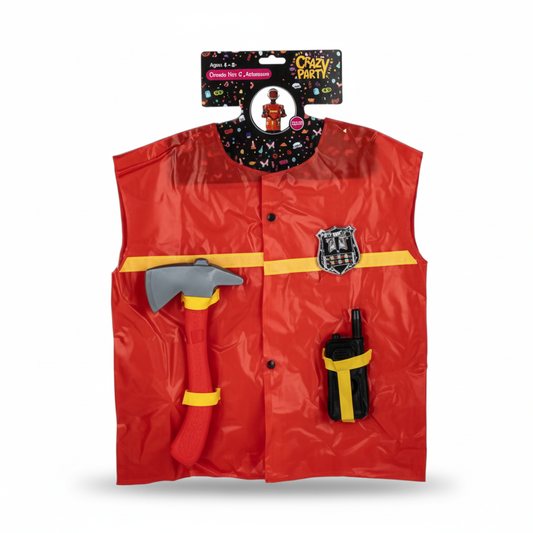 Dress Up Costume Fireman - Includes Accessories