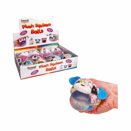 Plush Squeeze Balls with Assorted Designs (9 cm)