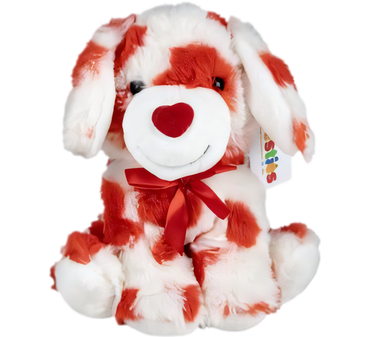 Plush Love Dog with Heart Pattern (20 cm)