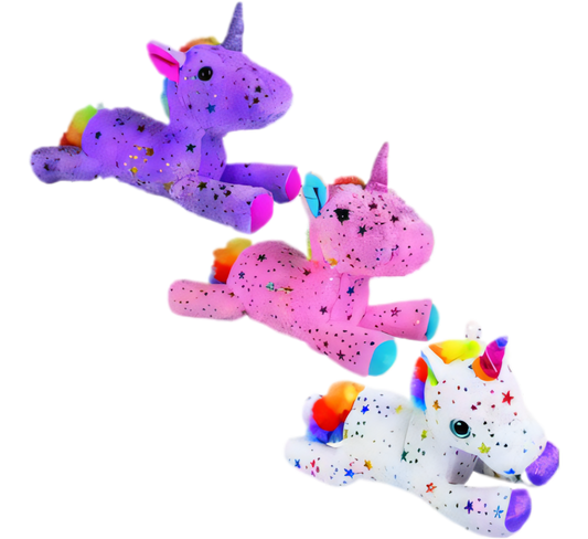 Plush Unicorn with Metallic Stars in Various Colours (30 cm)